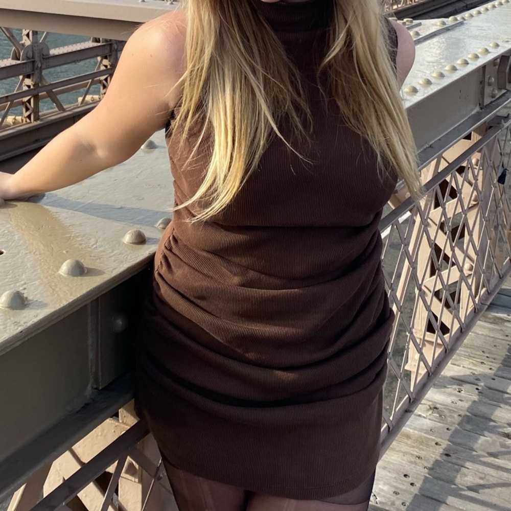 Brown Sleeveless Dress